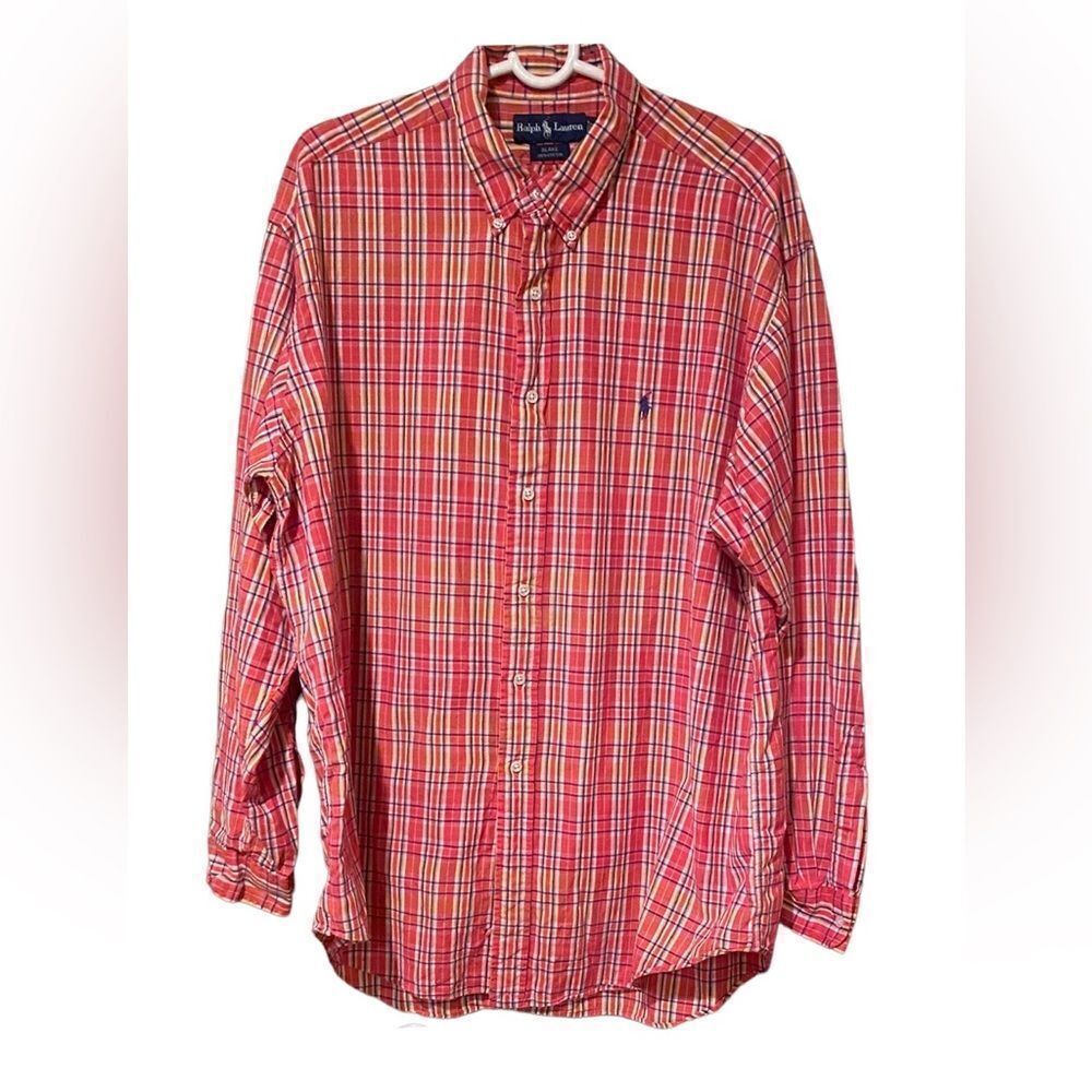 Ralph Lauren Blake Long Sleeve Plaid Button Up Shirt Shirt Size XL